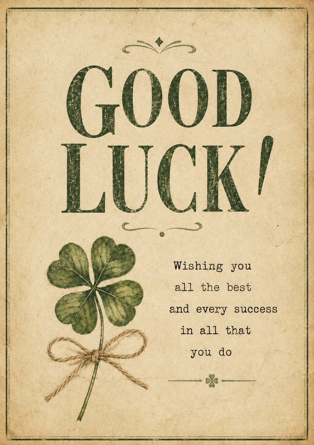 Good luck Personalised Card