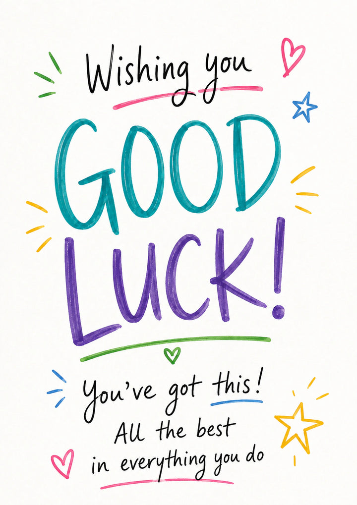 Good luck Personalised Card