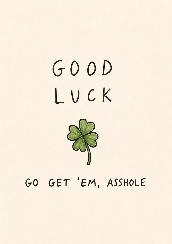 Good luck Personalised Card