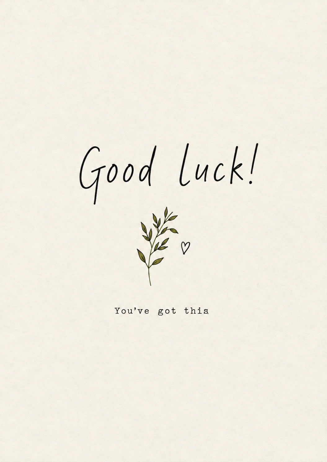 Good luck Personalised Card