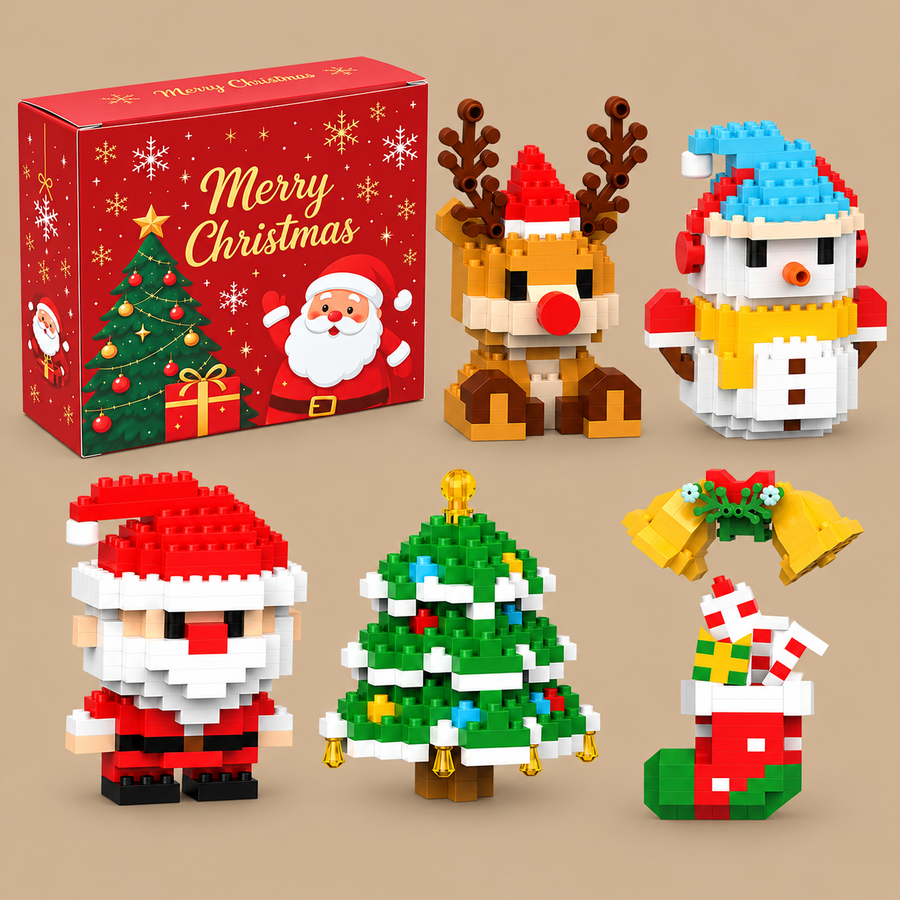 5pc Christmas Building Block Set