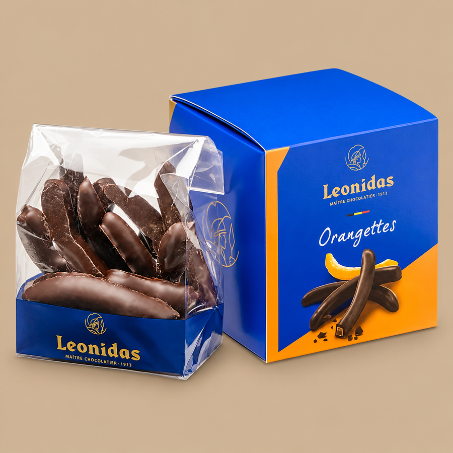 Leonidas Candied Chocolate Orange Peel Cube 200g