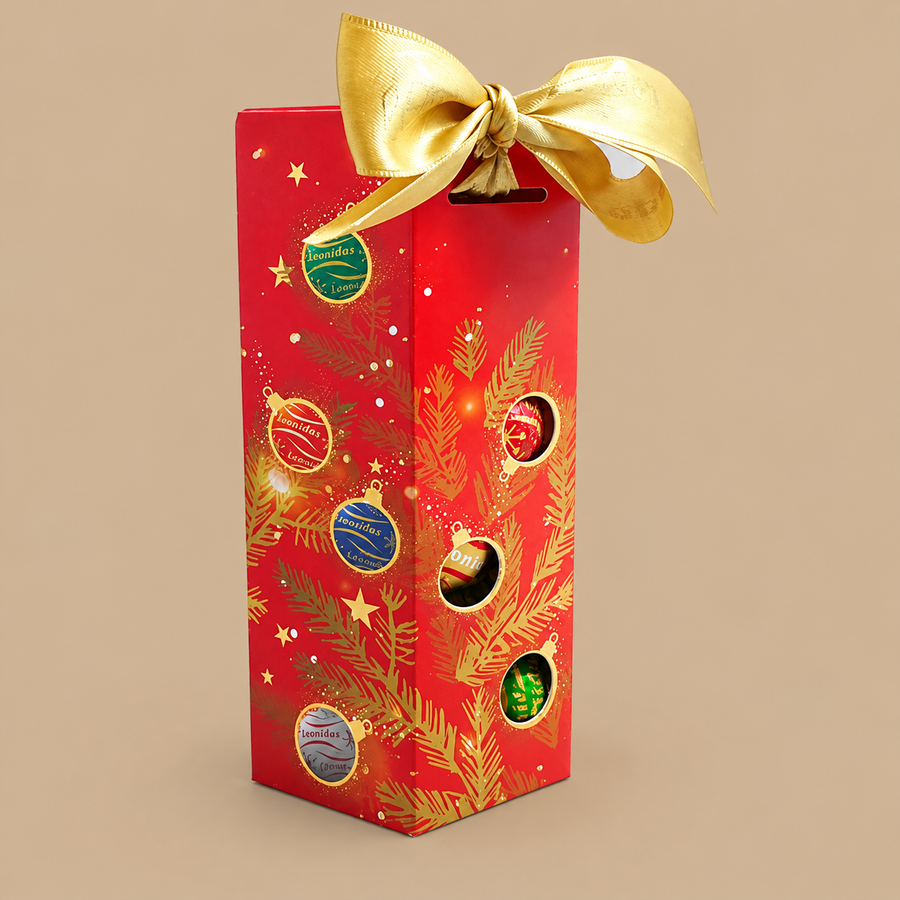 Leonidas Assorted Christmas Chocolate Balls – 25 Pieces