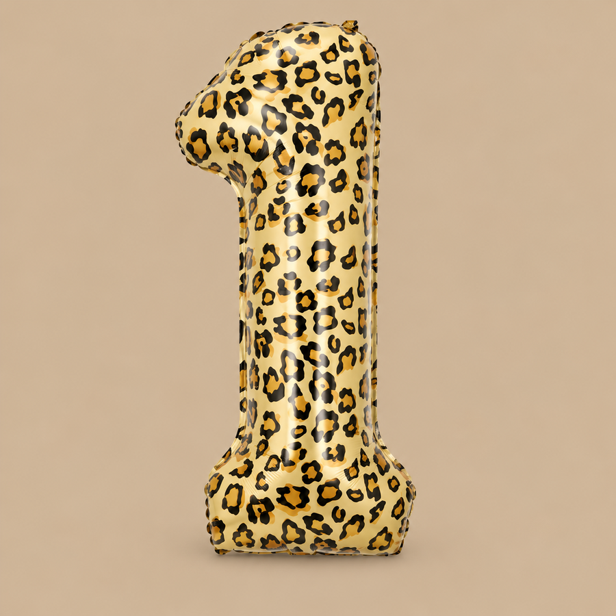 1st Birthday Leopard Print Balloon 40"