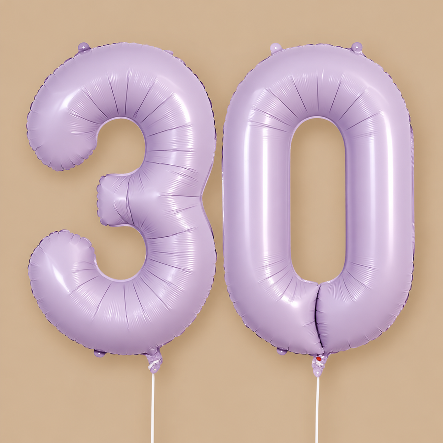 Purple Number 30 Foil Balloon 40in