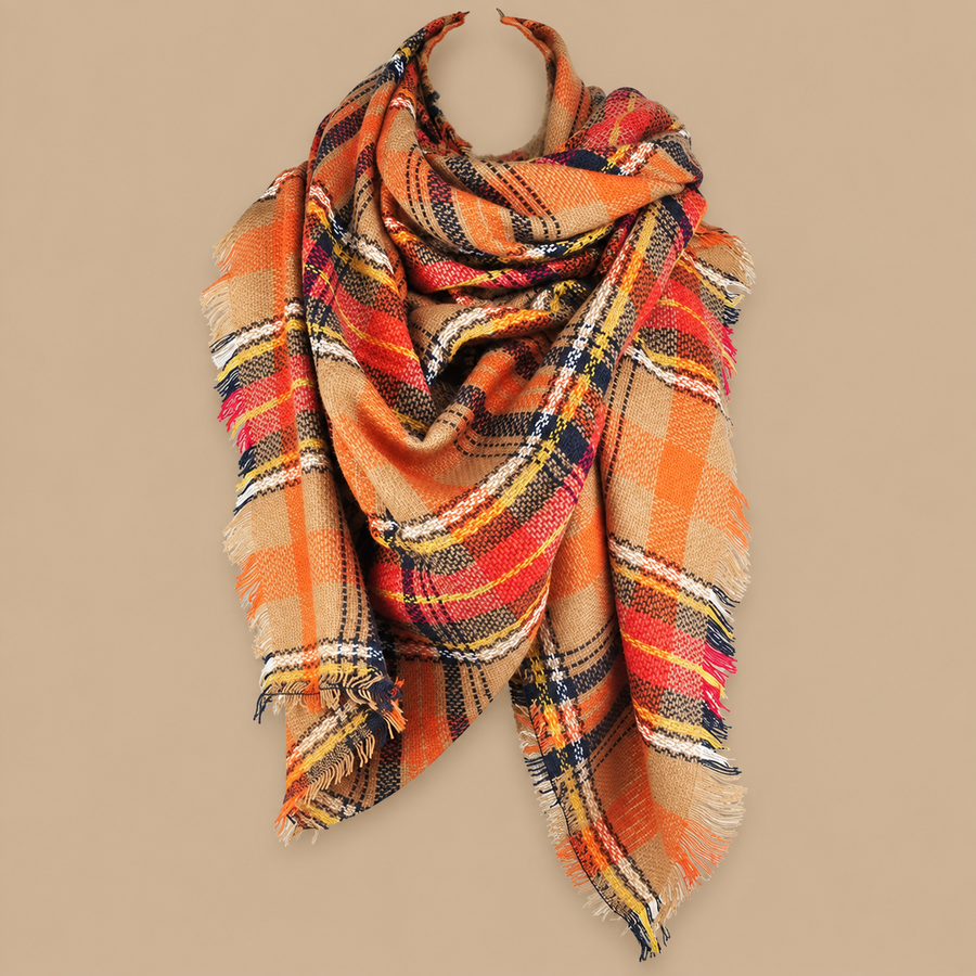 Vivian & VIncent Fall Winter Blanket Scarf with Tassel