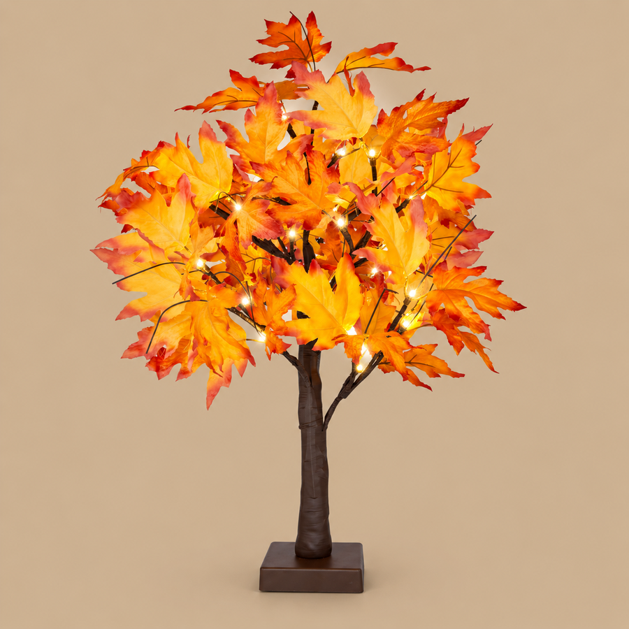 60cm Autumn Maple Tree With Lights