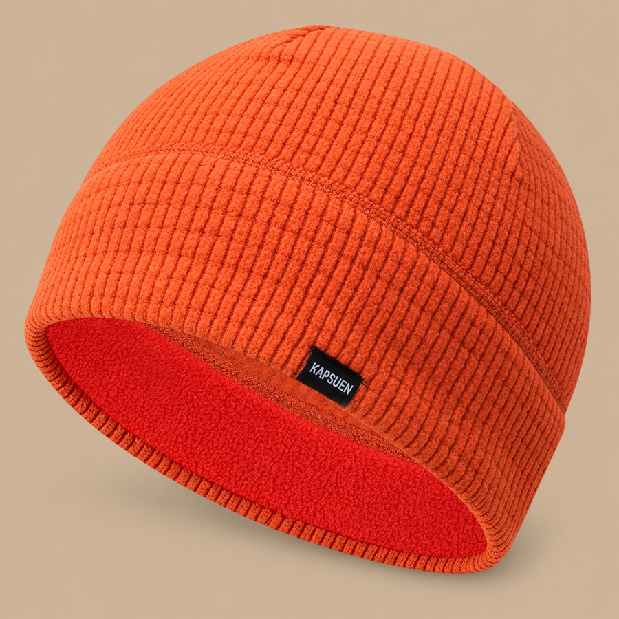 Fleece Beanie Hat - Orange