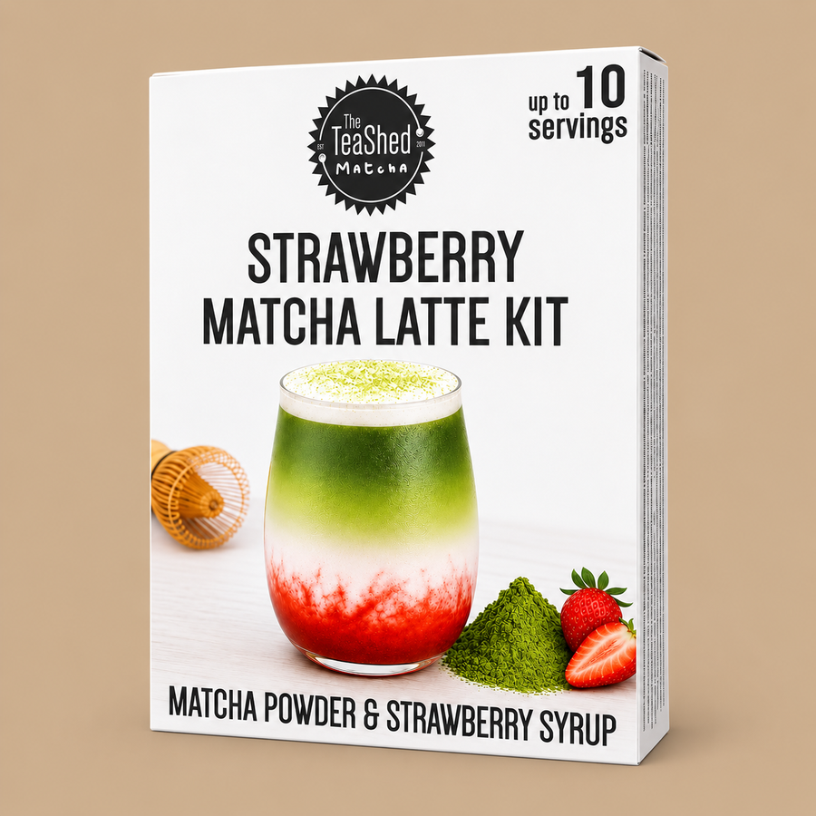 The TeaShed Strawberry Matcha Latte Kit