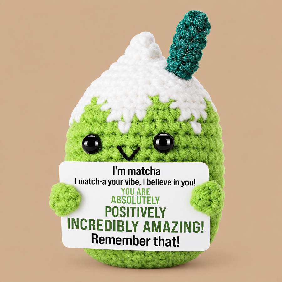 Handmade Emotional Support Crochet Matcha 6x9cm