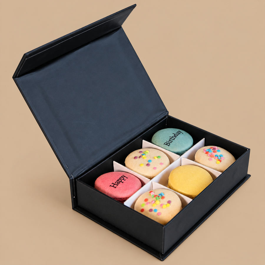 Mademoiselle Birthday Cake Macaron Gift Box 6s