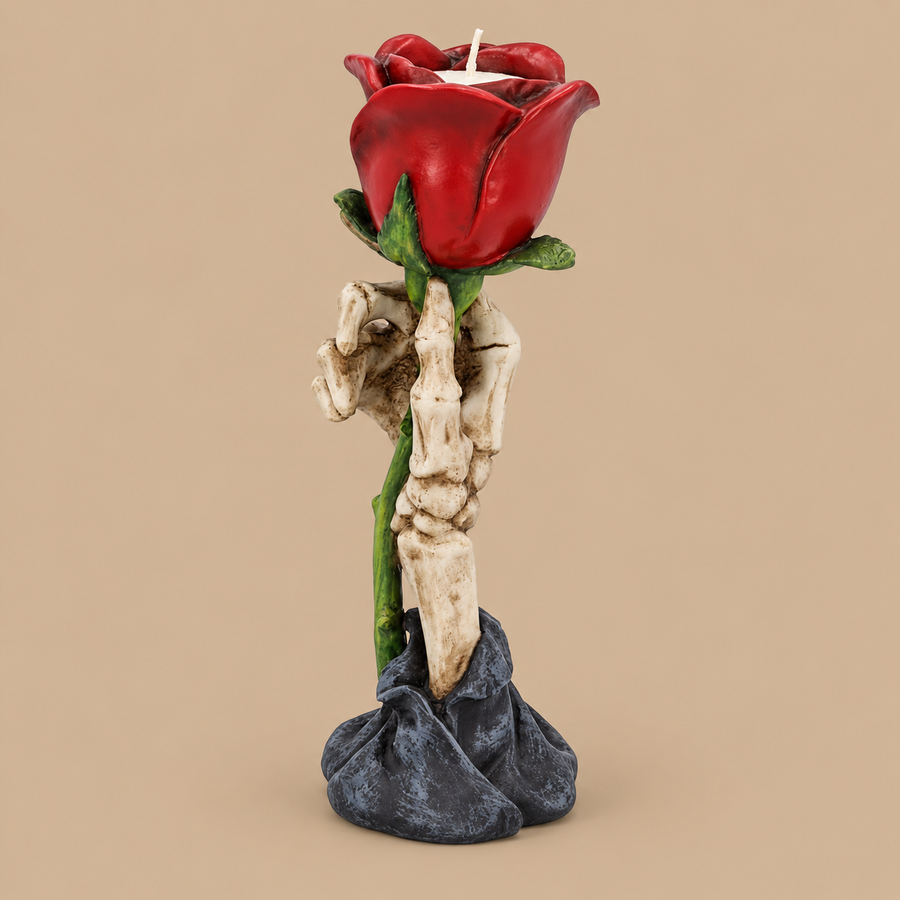 Skeleton Rose Tealight Holder