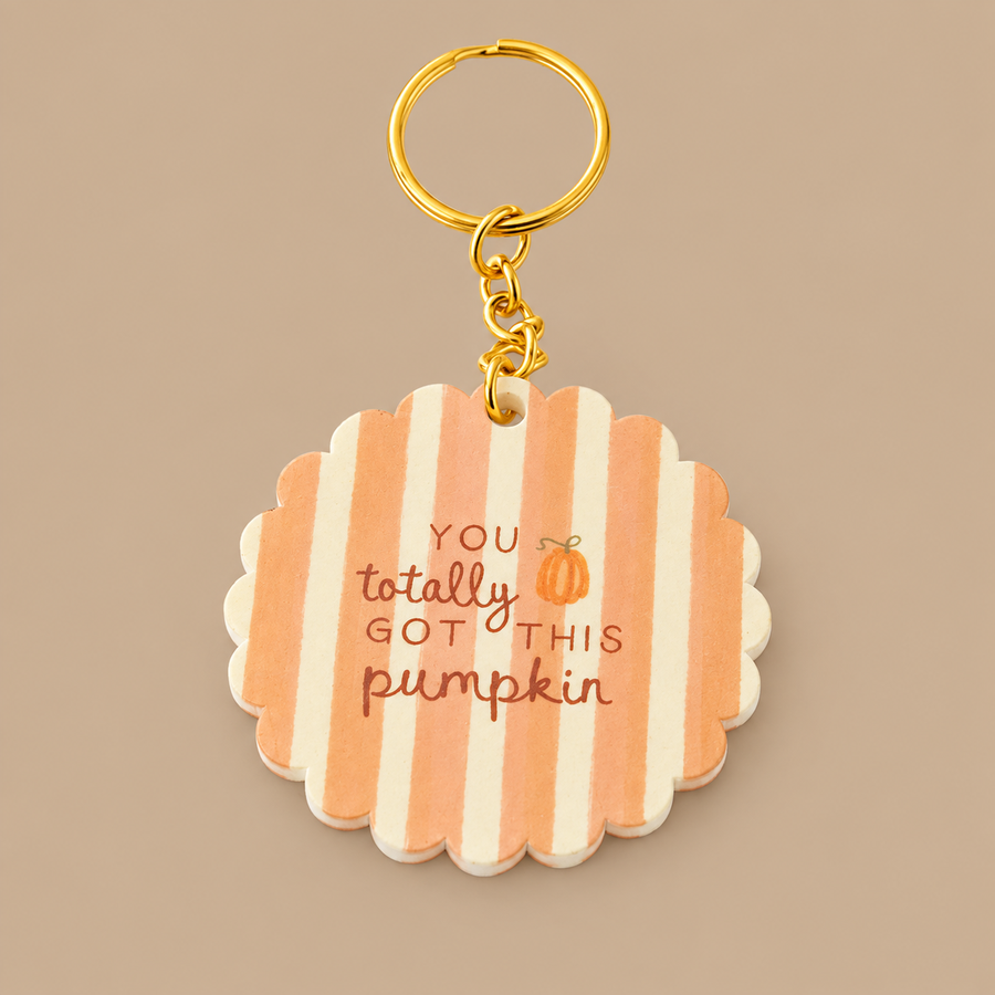 Wavy You Got This Pumpkin Keyring