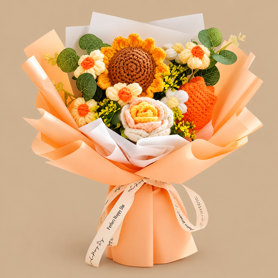 Sunflower Crochet Flower Bouquet