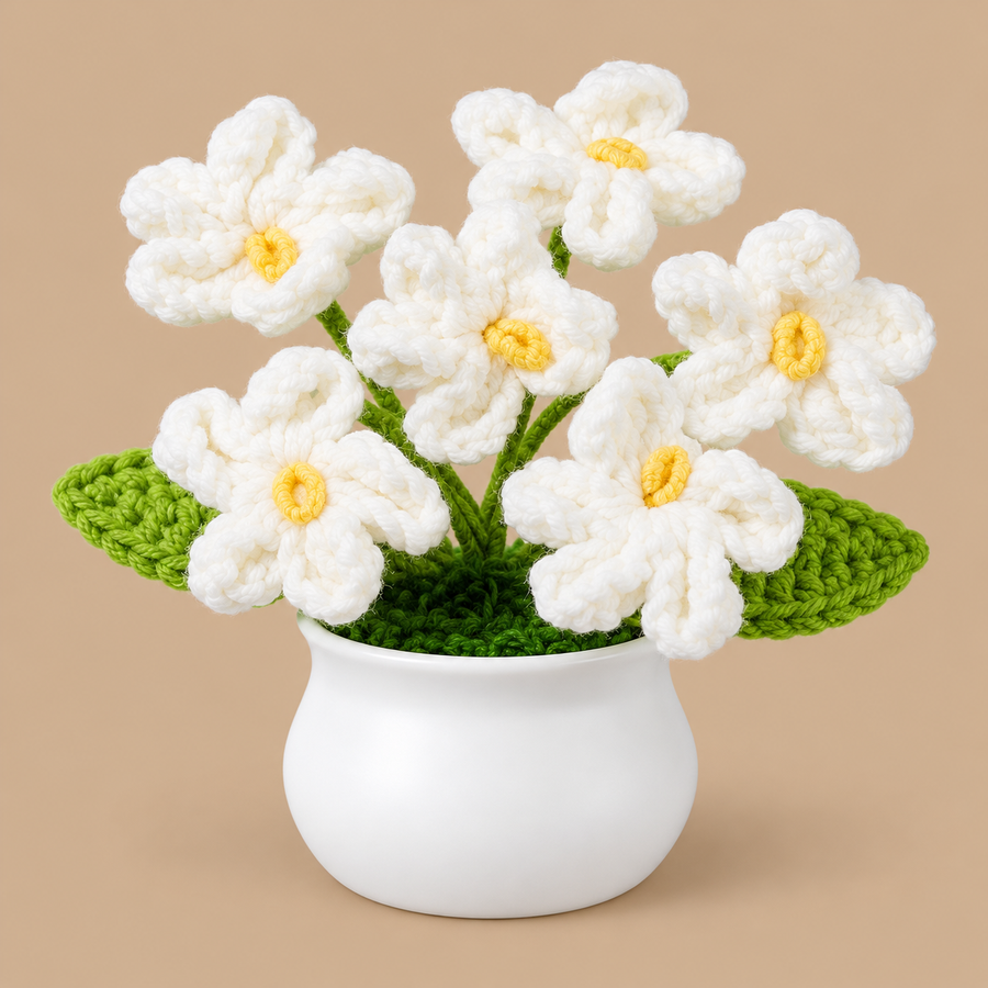 Crochet White Forget Me Nots