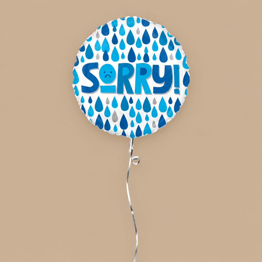 Raindrops Sorry Balloon In A Box