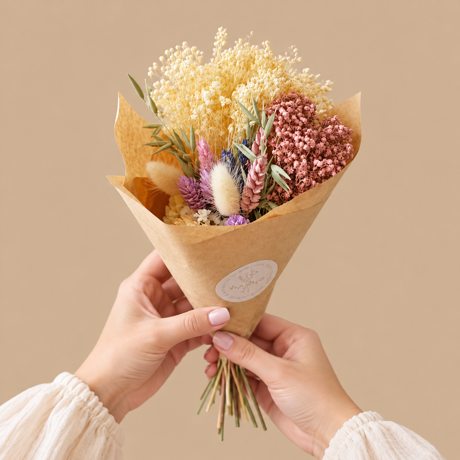 Mini Pastel Dried Flower Bouquet