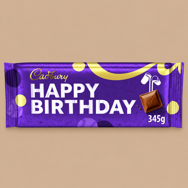 Cadbury Happy Birthday Dairy Milk Chocolate Bar 345g