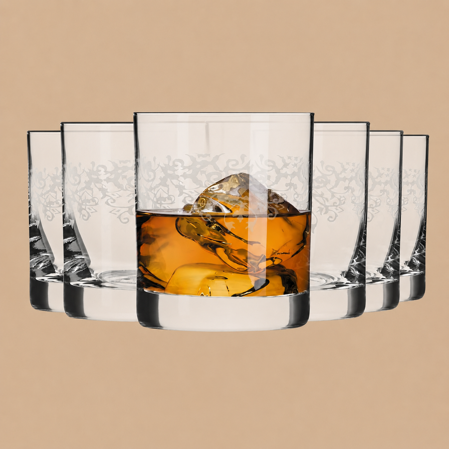 Krosno Krista Deco Collection Whisky Glasses - Set of 6