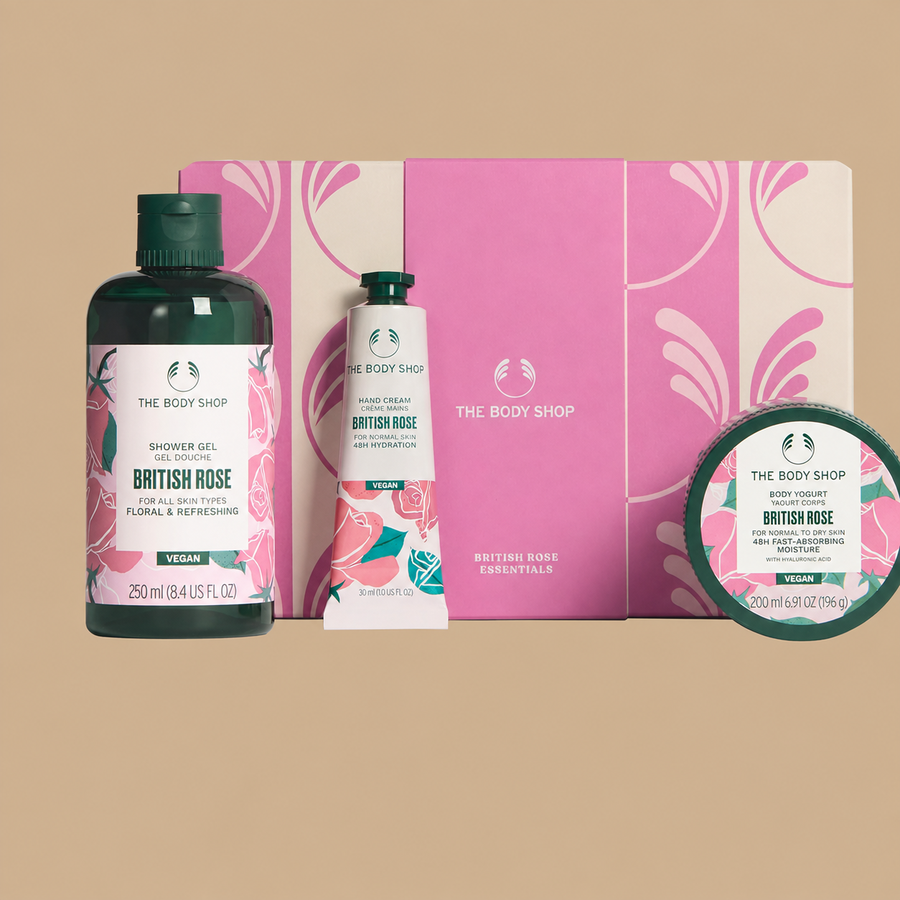 The Body Shop British Rose Essentials 3pc Gift Set
