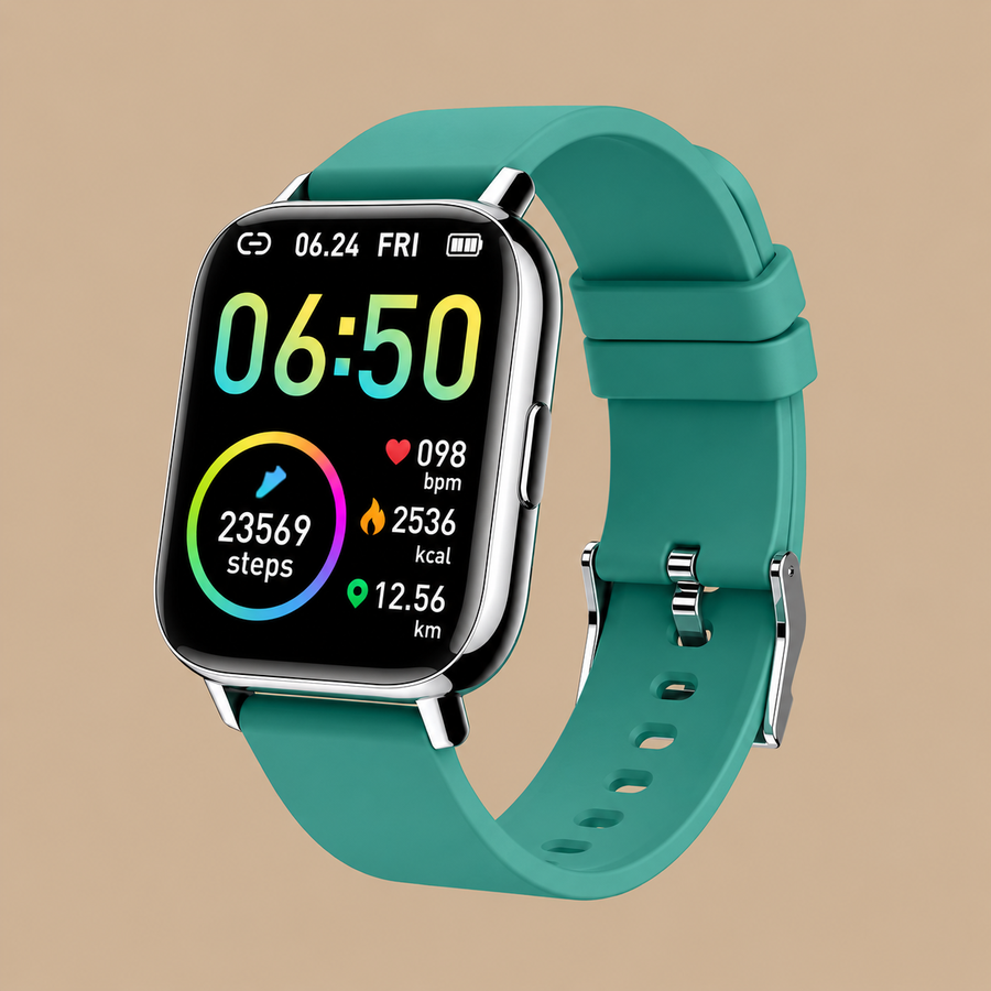 Motast Unisex Smart Watch & Fitness Tracker 1.69'' - Cyan