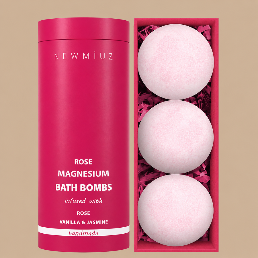 New Miuz Rose Vanilla Magnesium Bath Bombs