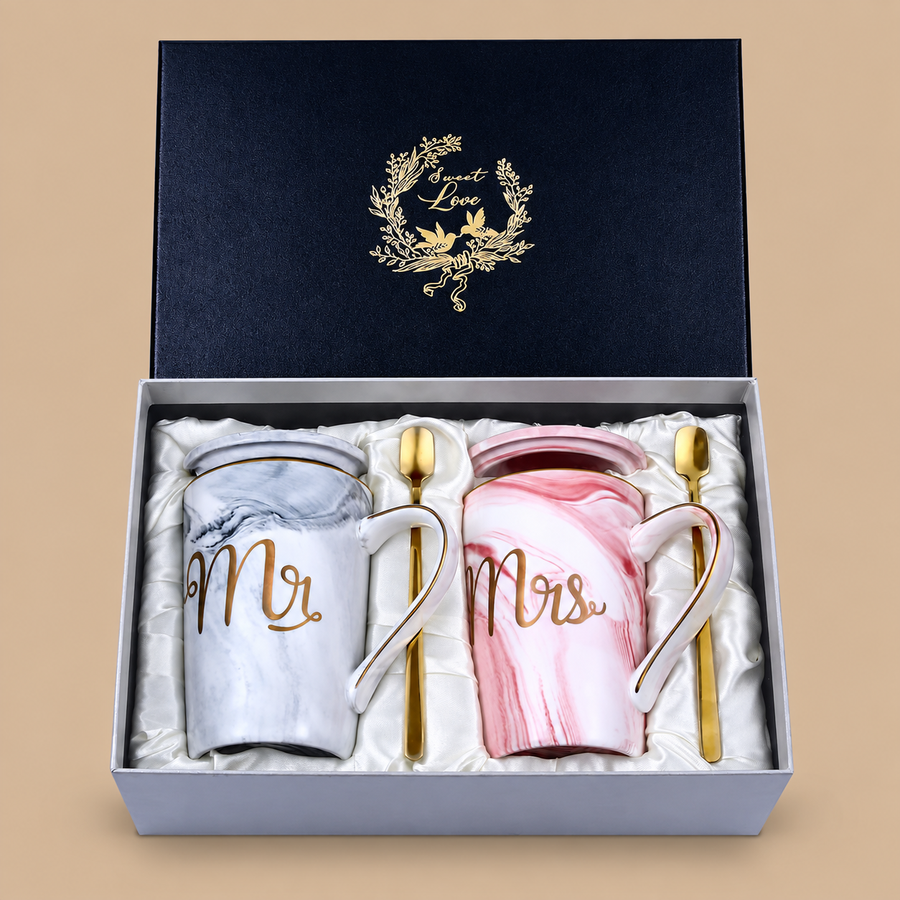 Mr & Mrs Coffee Cups Set
