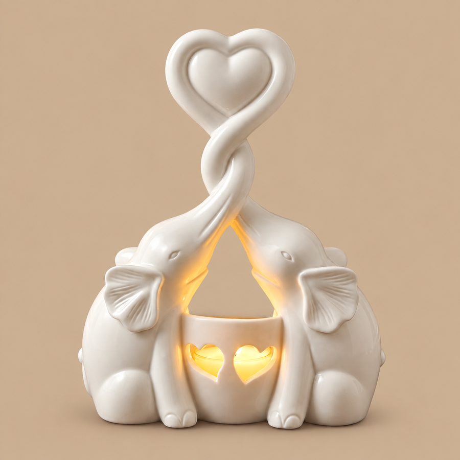 Elephant Love Candle Holder