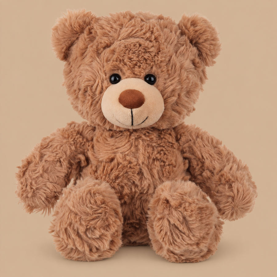 Apricot Lamb Brown Flower Teddy Bear Stuffed Toy