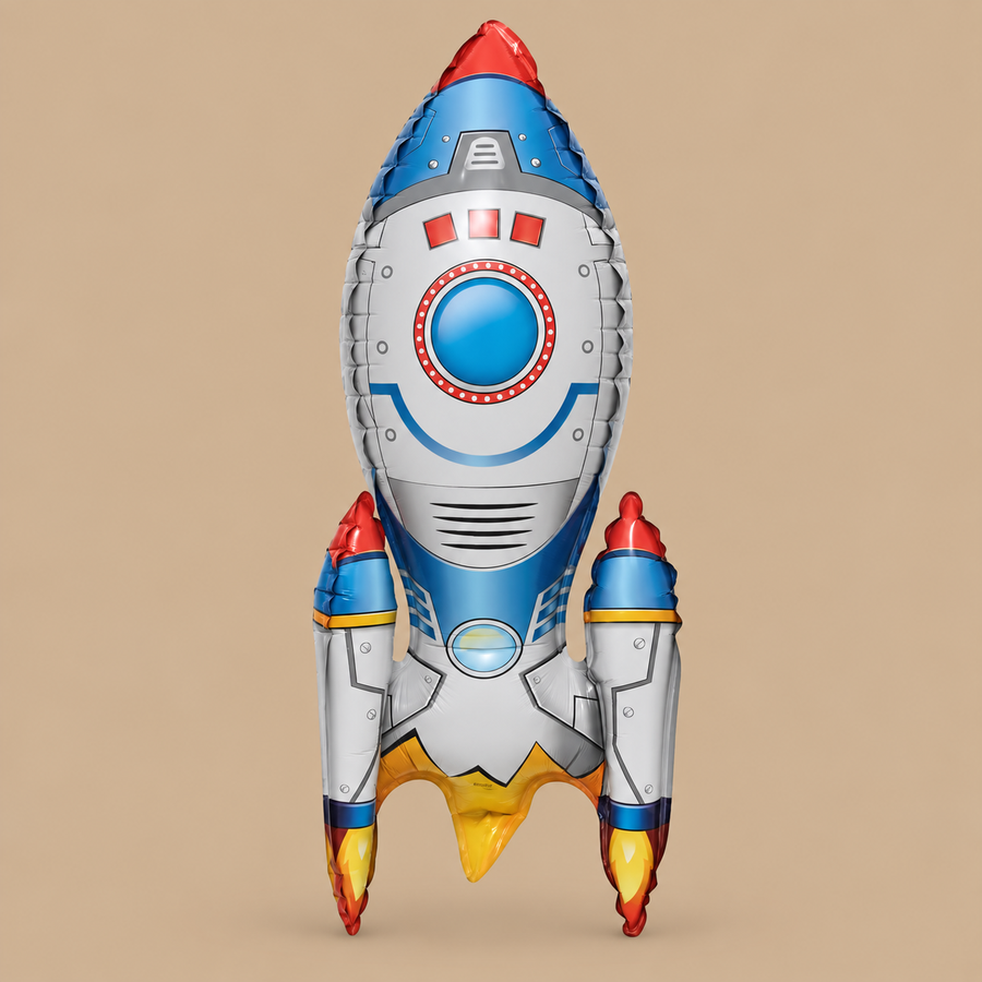 Rocket Ship Foil Balloon 20cm