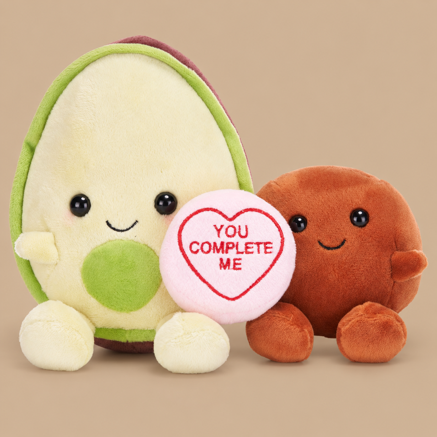 Swizzels Love Hearts  Avocado and Stone Soft Toy