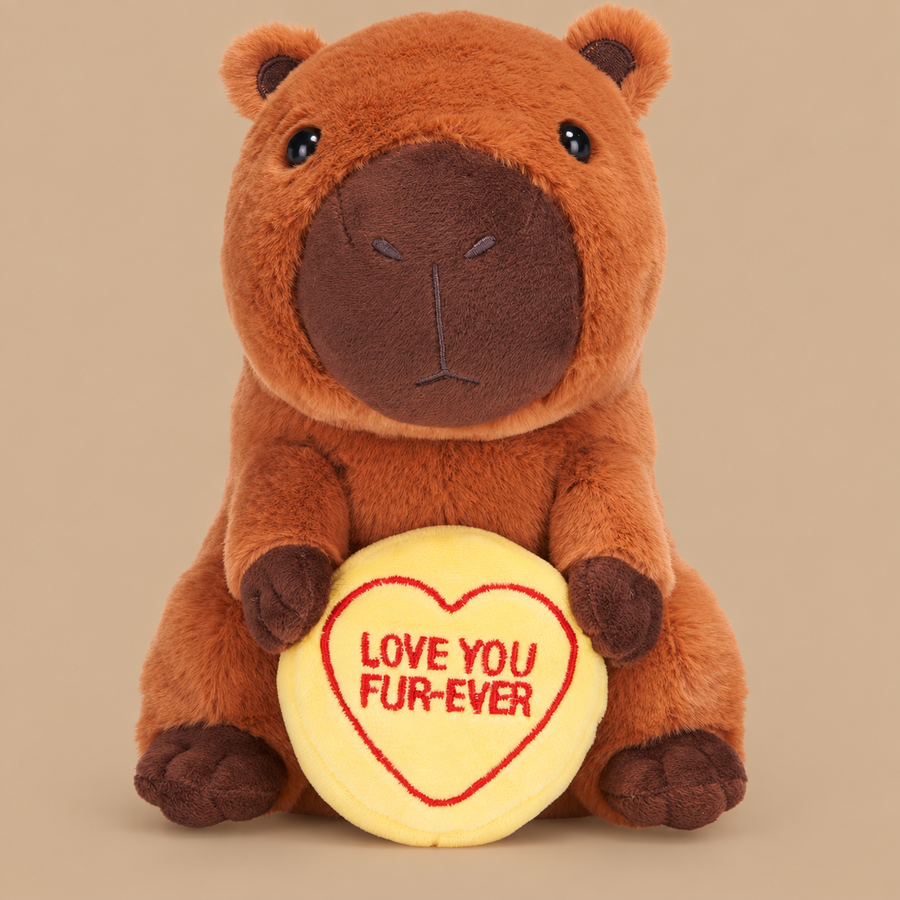 Swizzles Love Hearts Capybara "Love You Fur-Ever" Soft Toy
