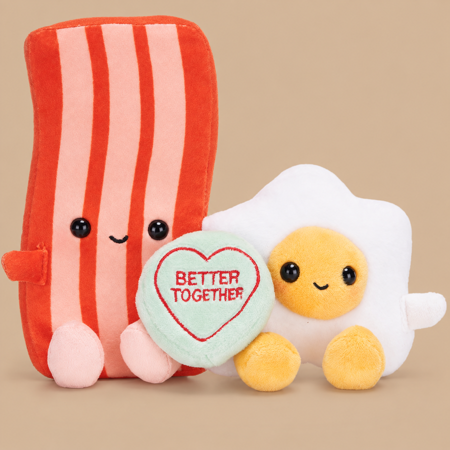 Swizzels Love Hearts Bacon and Egg Plush Soft Toy