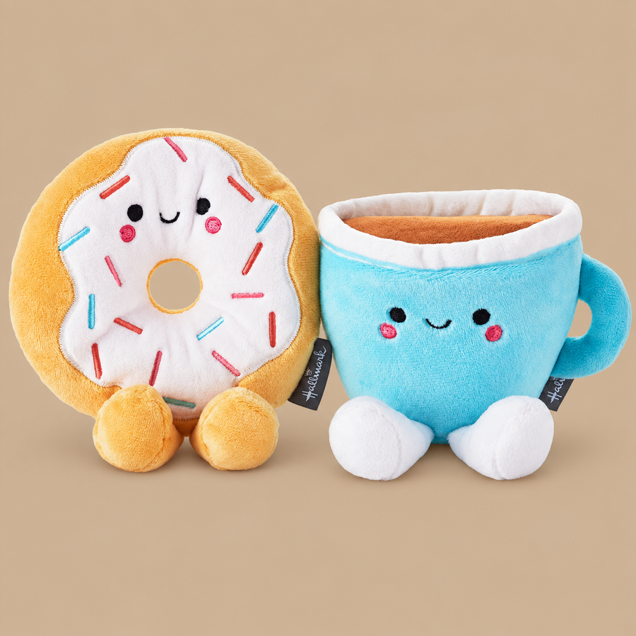 Hallmark Better Together Coffee and Donut Plush Pair