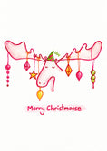 Load image into Gallery viewer, Funny Merry Christmoose Moose Antlers Christmas Card
