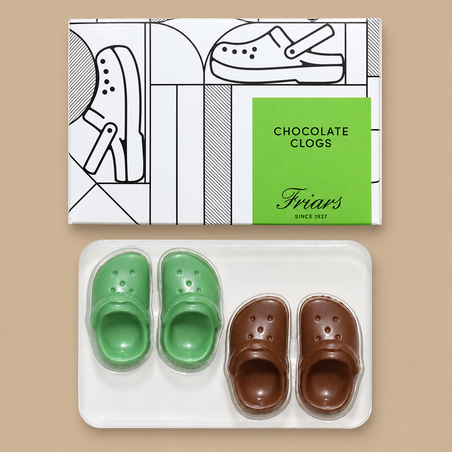 Friars Edible Clog Shoes Milk Chocolate