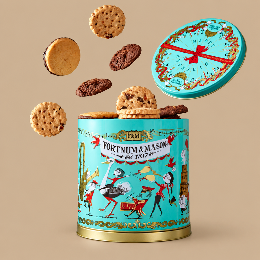 Fortnum & Mason Musical Birthday Biscuit Tin 475g