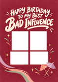 Load image into Gallery viewer, Funny Best Bad Influence Photo Upload Birthday Card for Wife
