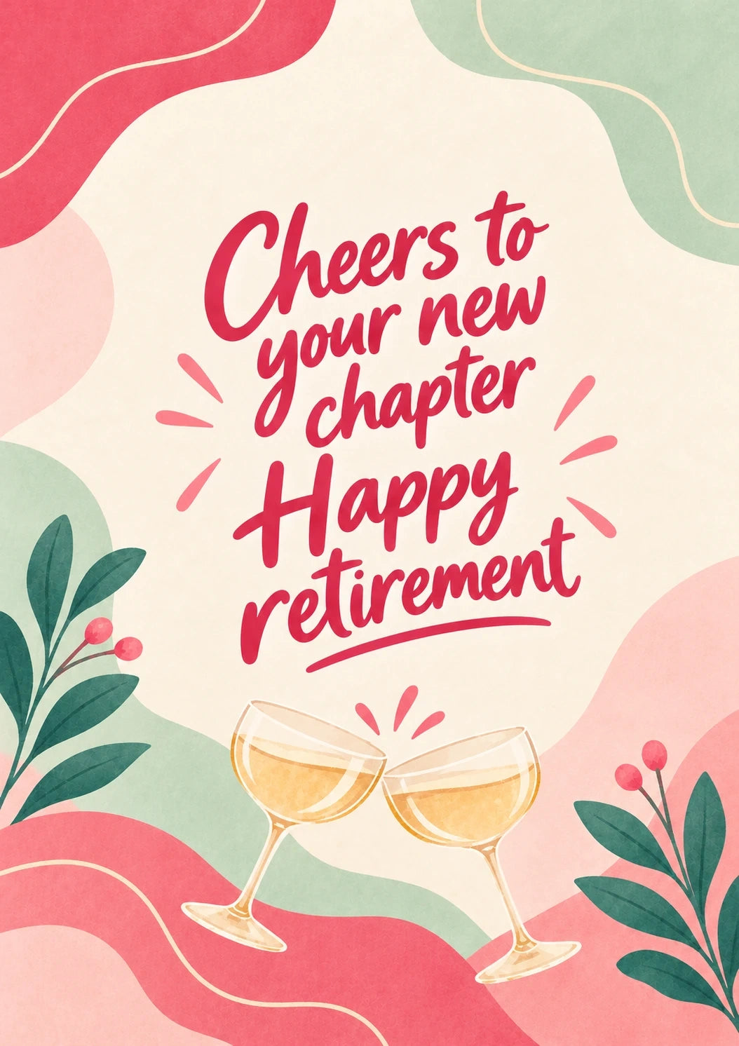 Retirement - Personalised Card — with punch holes