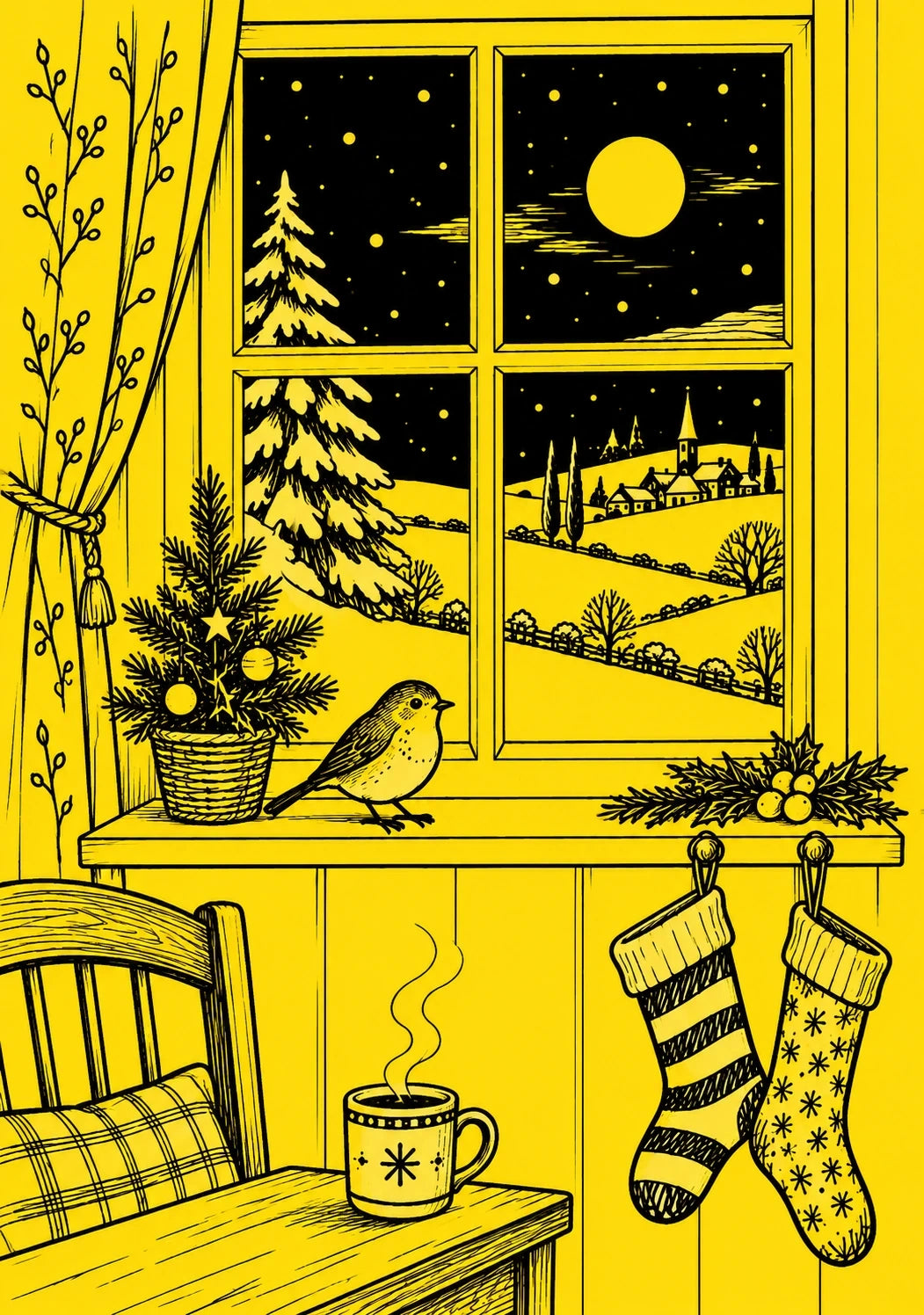Christmas - Personalised Card — with punch holes