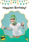 Load image into Gallery viewer, PLAYFUL COLORFUL BIRTHDAY GREETING PHOTO FRAME CARD
