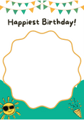 Load image into Gallery viewer, PLAYFUL COLORFUL BIRTHDAY GREETING PHOTO FRAME CARD
