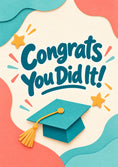 Load image into Gallery viewer, Congrats You Did It Graduation Card for Nephew
