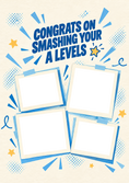 Load image into Gallery viewer, Smashing A Levels Multiple Photo Upload Congratulations Card for Grandson
