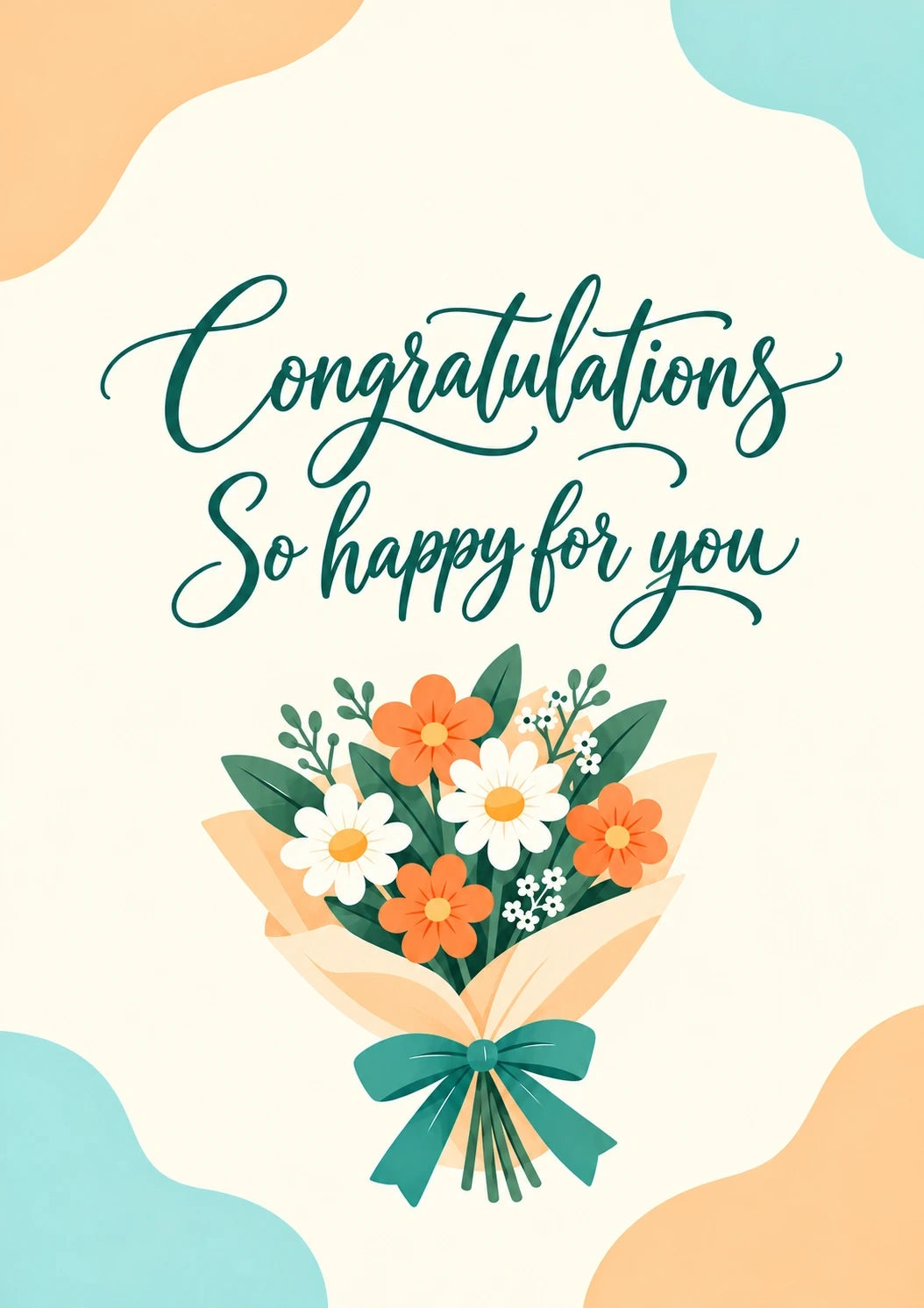 Congratulations - Personalised Card — with punch holes