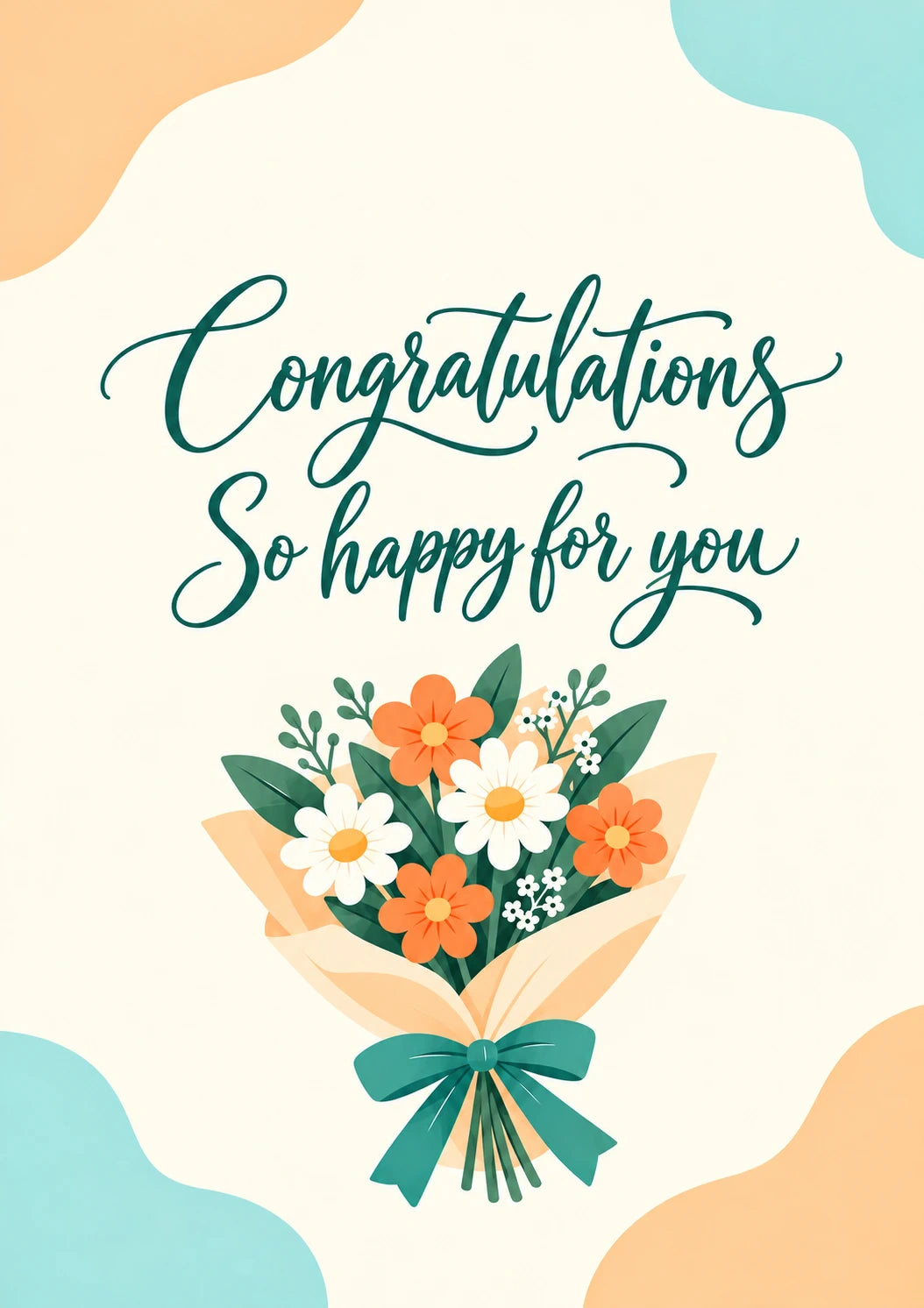 Heartfelt Floral Bouquet Congratulations Card for Sister