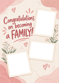 Load image into Gallery viewer, Congratulations Becoming a Family Photo Upload New Baby Card for Daughter and Partner
