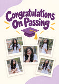 Load image into Gallery viewer, Five Photo Polaroid Passing Photo Upload Congratulations Card for Niece
