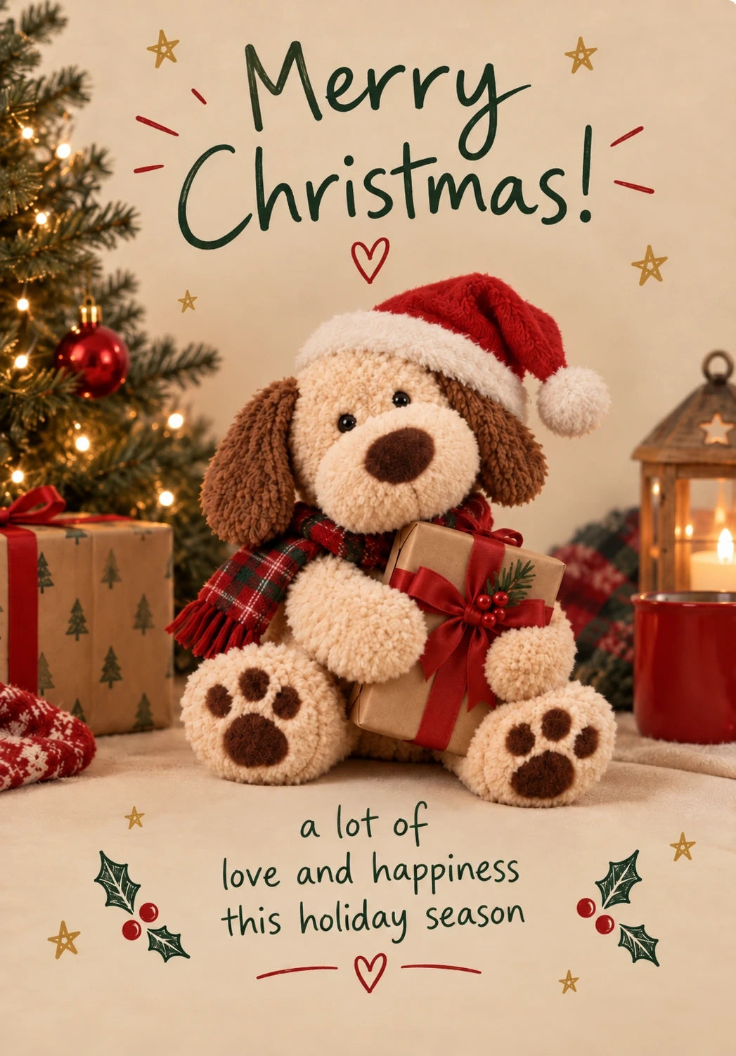 Christmas - Personalised Card — with punch holes