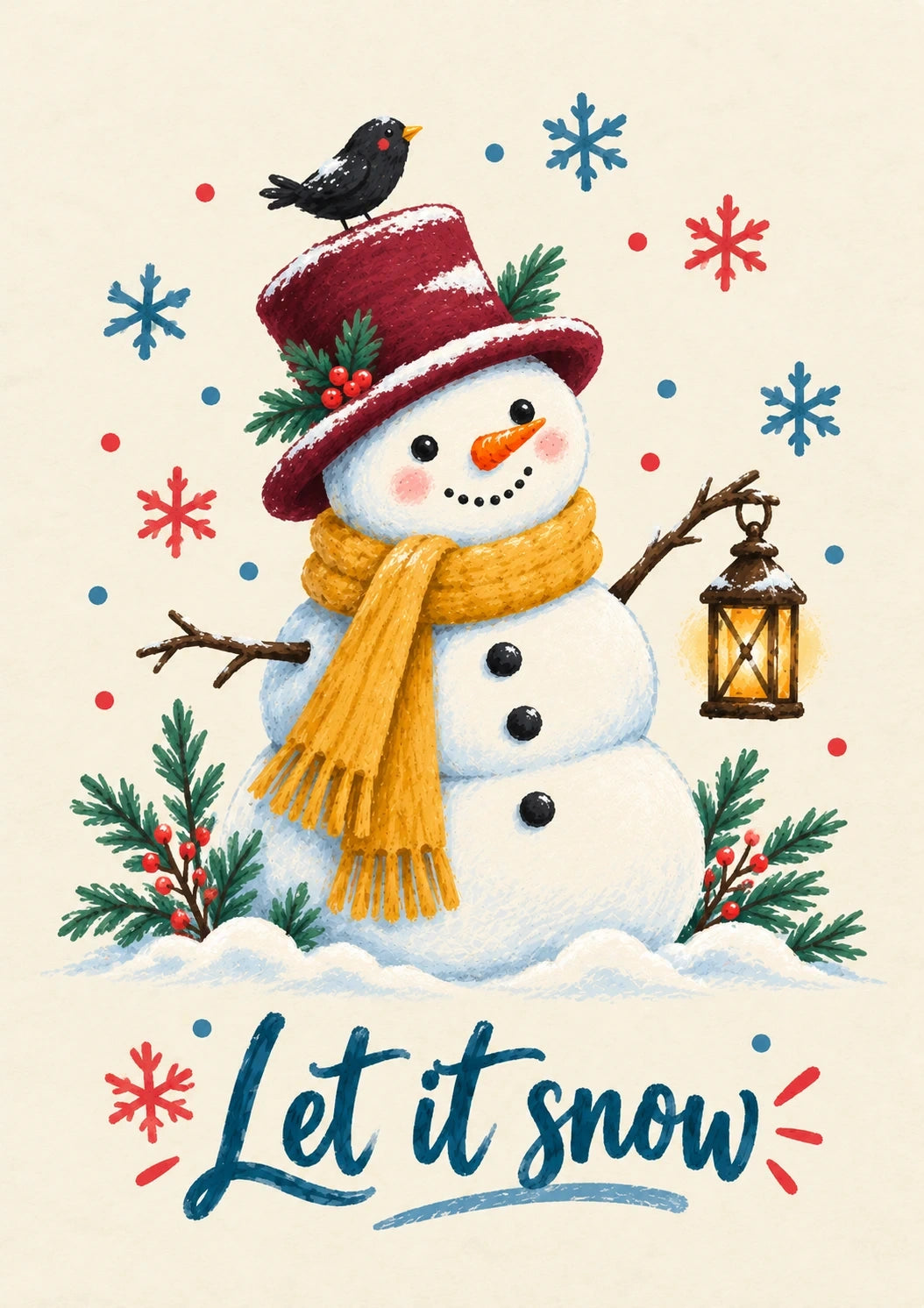 Christmas - Personalised Card — with punch holes